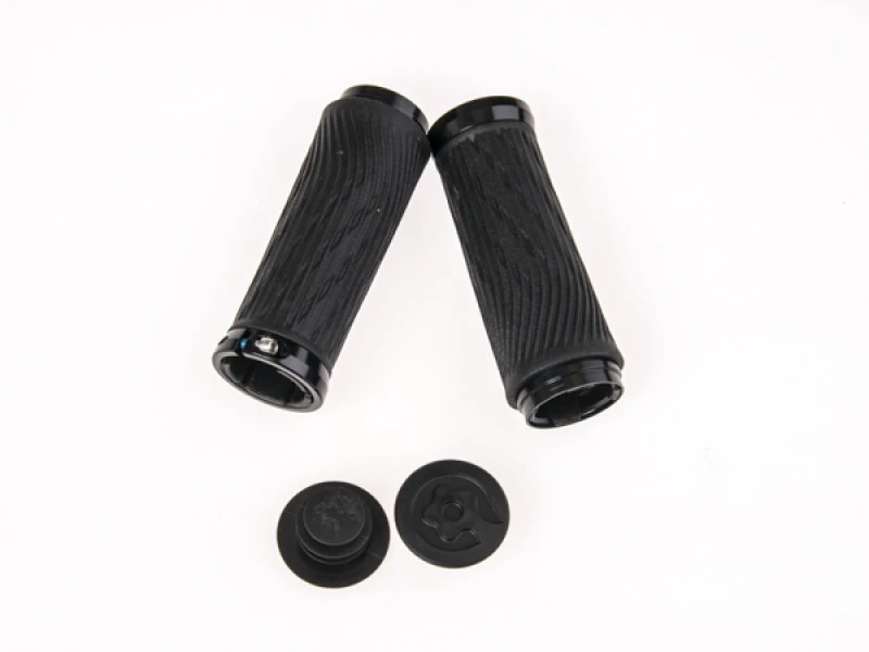 SRAM Locking Grips For Grip Shift Integrated 85mm With Black Clamp And End Plug 1 SRAM Locking Grips For Grip Shift Integrated 85mm With Black Clamp And End Plug