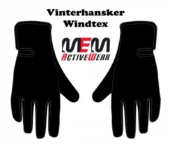 MEM Lange Hansker Vinter Windtex - Helsort - XXL
