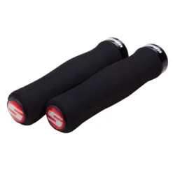 SRAM Locking Grips Contour Foam 129mm Black With Single Black Clamp And End Plugs