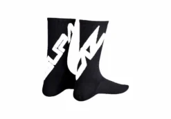 Supacaz SupaSox Twisted Sock White/Black L