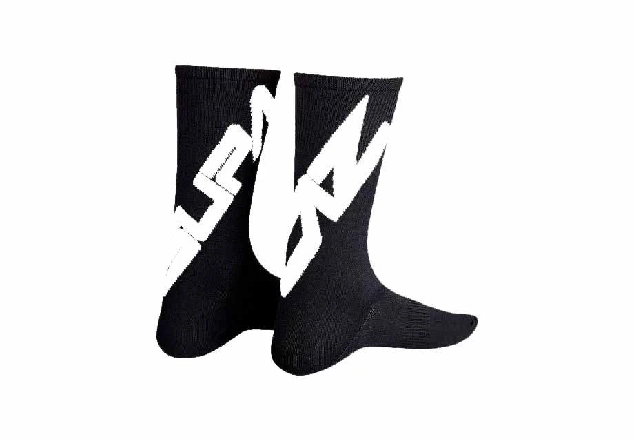 Supacaz SupaSox Twisted Sock White/Black L 1 Supacaz SupaSox Twisted Sock White/Black L