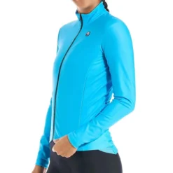 Giordana SilverLine Women Thermal Long Sleeve Jersey - ARTIC BLUE L