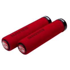 SRAM Locking Grips Foam 129mm Red With Single Black Clamp And End Plugs