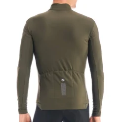 Giordana SilverLine Men Thermal Long Sleeve Jersey - OLIVE GREEN L