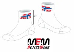 Sokker Coolmax - S-M- Norske Flagg