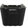 Basil Weave WP Kurv Bak Sort, Syntetisk, 34 Ltr, Fast Montering