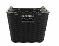 Basil Weave WP Kurv Bak Sort, Syntetisk, 34 Ltr, Fast Montering