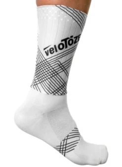Velotoze Aero Sokker Hvit/sort L/XL 43-47
