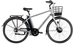 Ecoride Ambassadør Highstep (herresykkel) H8-Front Framhjulsmotor 28t - SØLV