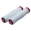 SRAM Locking Grips Contour Foam 129mm White With Single Red Clamp And End Plugs