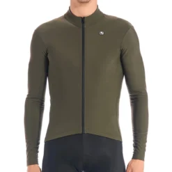 Giordana SilverLine Men Thermal Long Sleeve Jersey - OLIVE GREEN S -Gior Butikk c622b05134066c99d51588807404df59
