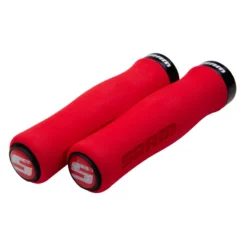 SRAM Locking Grips Contour Foam 129mm Red With Single Black Clamp And End Plugs